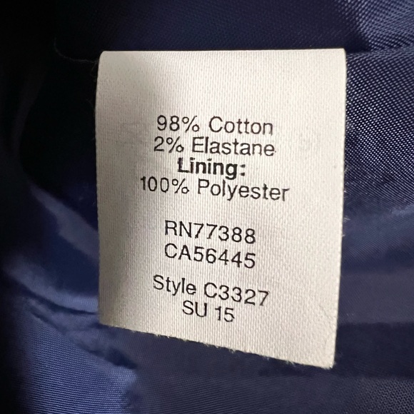 J Crew Factory Navy Floral Cotton Pleated Fit & Flare Sleeveless Dress Size 12 - Picture 9 of 9